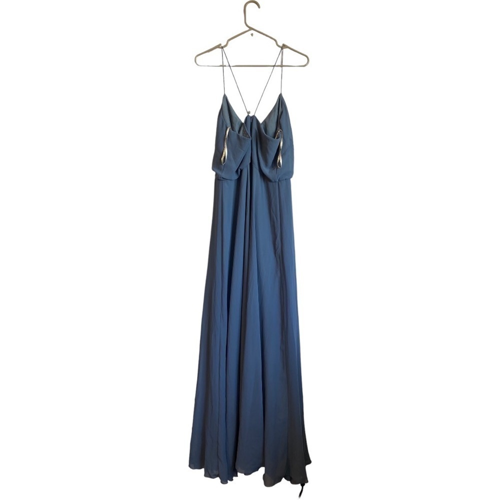 Jenny Yoo Slate Blue Maxi Dress - Picture 3 of 8